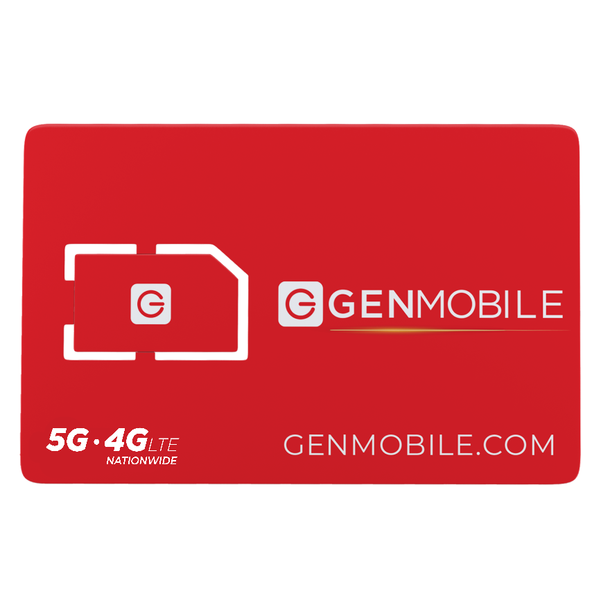 10 X GenMobile SIM Card (TM)