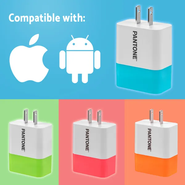 PANTONE 18W WALL CHARGER (USB C + USB A)